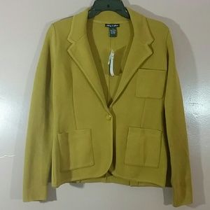 Milano Mustard Spice Cardigan Blazer